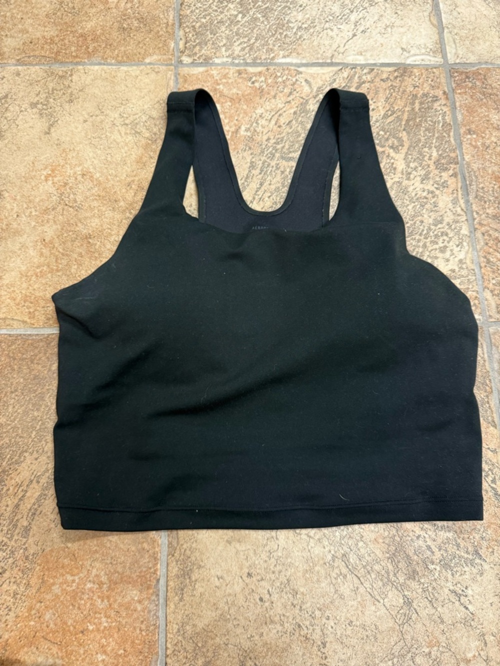 adidas Black Scoop Neck Racerback Sports Bra